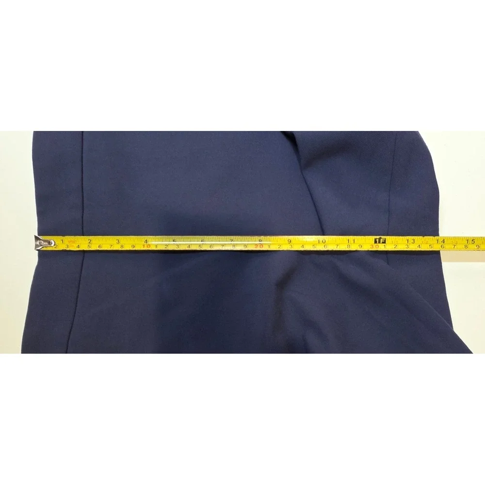 Ann Taylor Womens 12T Navy The Wide Leg Pant in Doubleweave